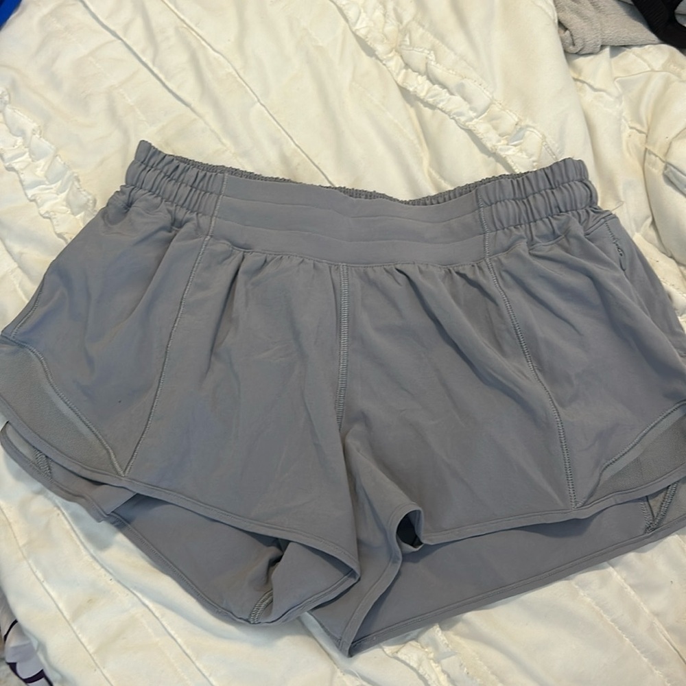 Grey Lululemon hotty hot shorts